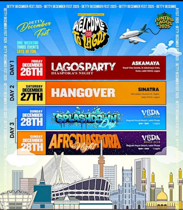 It’s Giving Outside! The Biggest Lagos Parties This Detty December
